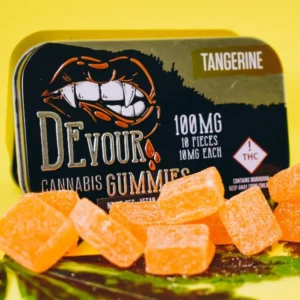 Devour Tangerine Gummies 100mg THC Per Package