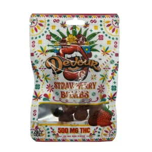 Devour Strawberry Bombs Gummies 500mg THC