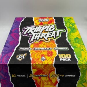 Triio Triiiple Threat Disposable 2G + 1G Pre-Roll + 300 MG gummies