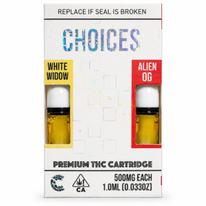 WHITE WIDOW X ALIEN OG – 1G(500MG EACH) 2 IN 1 CARTRIDGE